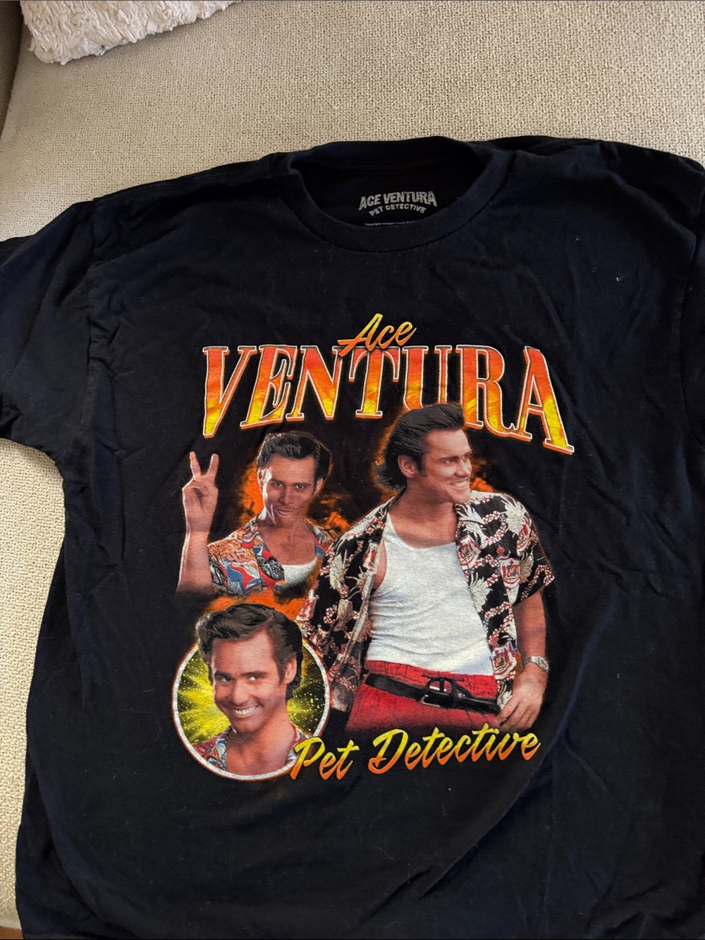 Ace Ventura Graphic Tee - Black - Pet Detective Design